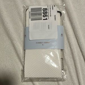 NWT Anthropologie White Fishnet Tights